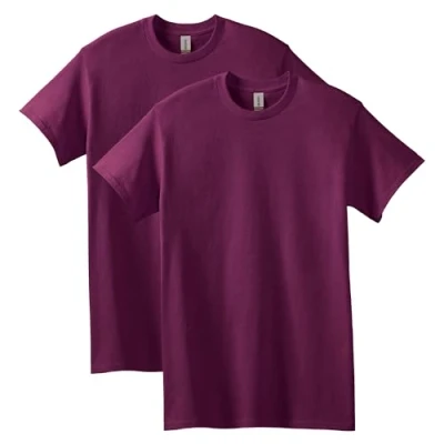 Abbildung von Gildan Unisex Erwachsene Heavy Cotton T Shirt, Style G5000, Multipack Hemd, Kastanienbraun (2er Pack), XL