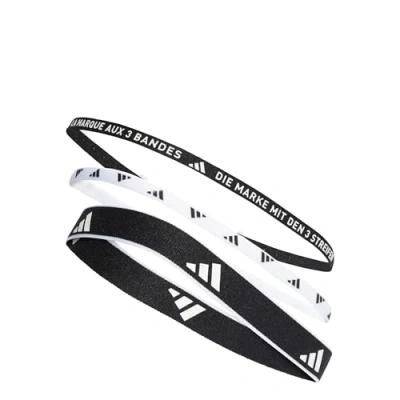 Abbildung von adidas Unisex Multiple Width Training Headbands 3 Per Pack, Black / White, M