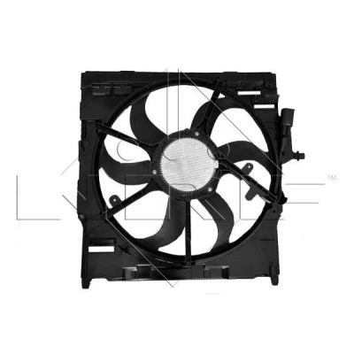 Abbildung von NRF 47837 Lüfter 517 12 400 mit Kühlerlüfterrahmen (Zarge), bürstenloser Motor BMW: X5