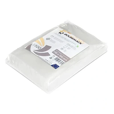Abbildung von BOLSEMACK Vakuumierbeutel 15x30cm Vakuumbeutel 100 Stück für alle Vakuumierer &amp; lebensmittel Vakuumiergerät Vacuum bags sehr stark reißfest BPA frei