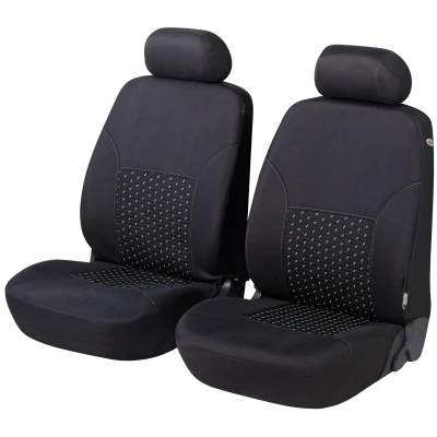 Abbildung von WALSER DotSpot 11938 Sitzschonbezug schwarz/grau Polyester vorne VOLKSWAGEN: Polo V Hatchback, IV Golf Alltrack 7, AUDI: A6 C6 Saloon