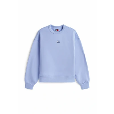 Abbildung von Tommy Jeans Badge CREW EXT Sweatshirt, Damen, Größe: 32, Vintage iris