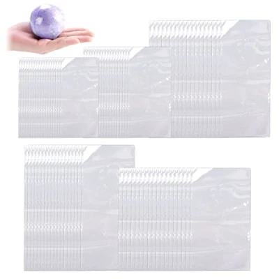 Abbildung von 500Pcs Schrumpffolie Taschen Transparent Beutel Shrink Wrap Heißsiegelbeutel Verpackungsfolie für Seifen Bad Bomben DIY Handwerk (5 Größen)