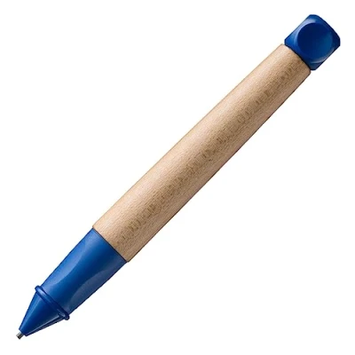 Abbildung von Lamy abc blue Bleistift kindergerechter Schreiblernbleistift mit rutschfestem, ergonomischem Griff Drehbleistift robustem Ahorngehäuse inkl. Feinstrichmine M 44 in Strichbreite 1,4 mm