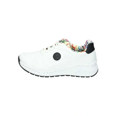 Abbildung von Rieker Sneaker low, Damen, Größe: 40, weiss schwarz multi Schuhe
