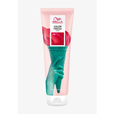 Abbildung von Wella Professionals Color Fresh Mask Red Haarkur für eine sichtbare Transformation der Haarfarbe pflegende Tönung mit Avocadoöl aufgehelltes und helles Haar 150 ml