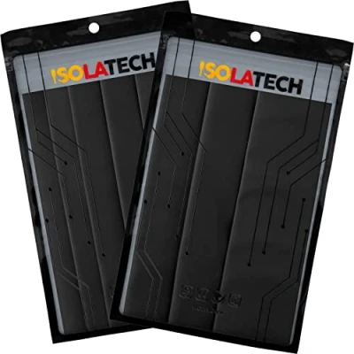 Abbildung von ISOLATECH Schrumpfschlauch Set Bündel 2:1 ohne Kleber unbeschriftet Schwarz Ø40mm 1,0 Meter in 5Stk x 20cm und Ø70mm 0,6 3Stk
