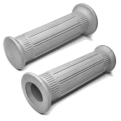 Abbildung von cyclingcolors motorrad lenkergriffe griffe 22mm (7/8&quot;) 24mm (1&quot;) universal roller moped anti rutsch motorradgriffe gummi (grau)