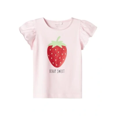 Abbildung von Name It Kurzarmshirt »NMFFOLLYGLITTER SS TOP BOX«