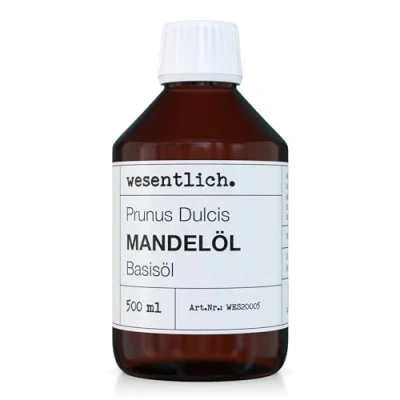 Abbildung von Mandelöl 500ml 100% reines Basisöl von wesentlich. natürliche Pflege für Haut und Haar