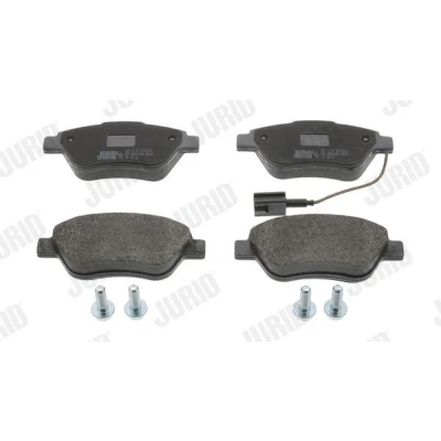 Abbildung von JURID 573164J Bremsbelagsatz inkl. Verschleißwarnkontakt mit Zubehör FIAT: Stilo Hatchback, BRAVO 2, Panda II ALFA ROMEO: MiTo