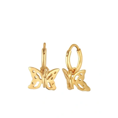Abbildung von Elli Creolen Schmetterling Filigran Ohrringe goldcoloured, Damen, Größe: One Size, Gold coloured