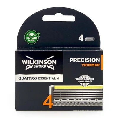 Abbildung von Wilkinson Sword Quattro Titanium Precision Rasierklingen für Herren Rasierer, 4 St