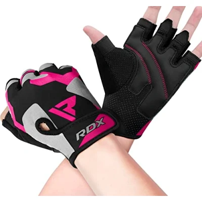 Abbildung von RDX Fitness Handschuhe Damen Frauen, Trainingshandschuhe Gewichtheben Krafttraining, rutschfest Gym Workout Bodybuilding Women Weight Lifting Gloves, Kraftsport Workout, Powerlifting Radfahren