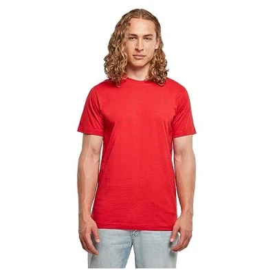 Abbildung von Build Your Brand Herren BB010 Basic Round Neck T Shirt, cityred, L