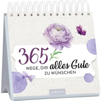 Abbildung von 365 Wege, dir alles Gute zu wünschen: Wünsche im dekorativen Spiralaufsteller