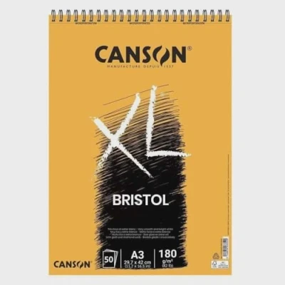 Abbildung von Canson Spiralalbum 29,7x42 50H XL Bristol extra glatt 180g, weiß, A3