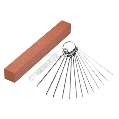 Abbildung von CZ Store Gitarren Feilenset ✮✮LEBENSLANGE GARANTIE✮✮ 13 Edelstahl Feilen, Schleifblock, Bund Werkzeug Zubehör für Geigen /Gitarrenbauer, Reparatur Kit Saiten Instrumente