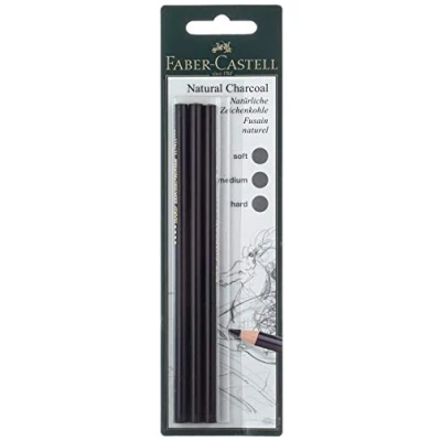 Abbildung von FABER CASTELL 117498 Kohlestift PITT fettfrei, 3er Packung