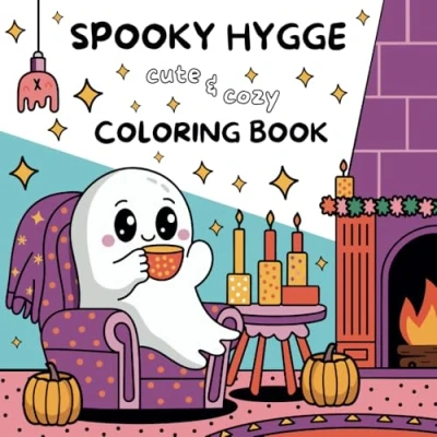 Abbildung von Spooky Hygge: Cute and Cozy Coloring Book for Adults Teens
