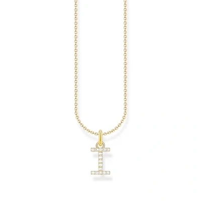 Abbildung von THOMAS SABO Kette mit Anhänger »Buchstabe, KE2240 KE2265 051 14 L45V, 414 L45V«, Zirkonia (synth.)