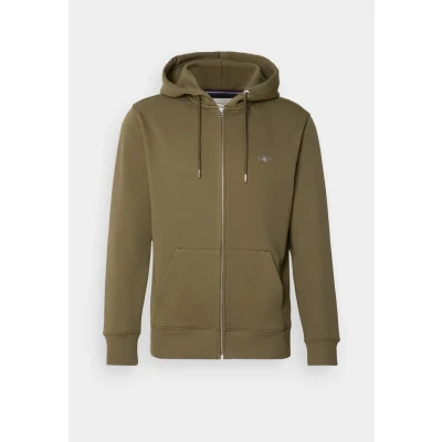 Abbildung von GANT Shield ZIP Sweatjacke, Herren, Größe: XXL, Juniper green