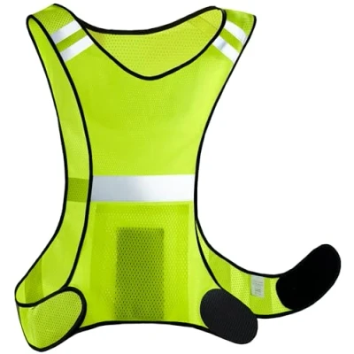 Abbildung von Laufweste Für Joggen, Fahrrad Reflektierende Warnweste Damen &amp; Herren Atmungsaktiv Leicht (XL bis XXL)