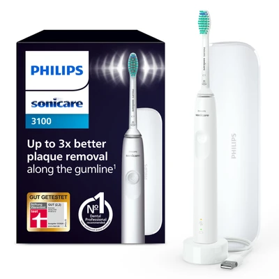 Abbildung von Philips Sonicare Elektrische Zahnbürste »Series 3100 HX3673«, 1 St. Aufsteckbürsten, mit Schalltechnologie, 4 Quadranten Timer und 2 Minuten