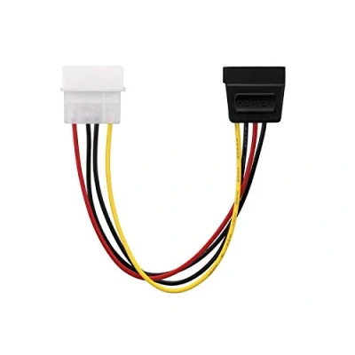 Abbildung von adaptare 34001 15 cm Adapter Kabel 4 pin Molex auf SATA Stecker schwarz