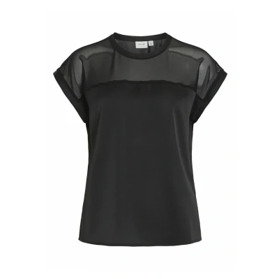 Abbildung von VILA Kurzen Armeln Bluse, Damen, Größe: 34, Black