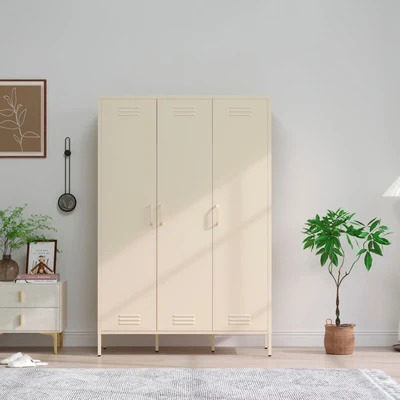 Abbildung von OTTO home Kleiderschrank "Siena Schrank Spind Metallschrank mit 3 Türen" Ideal für jeden Wohnraum - Trendsetter, Zeitloser Schlafzimmerschrank Garderobe Multischrank