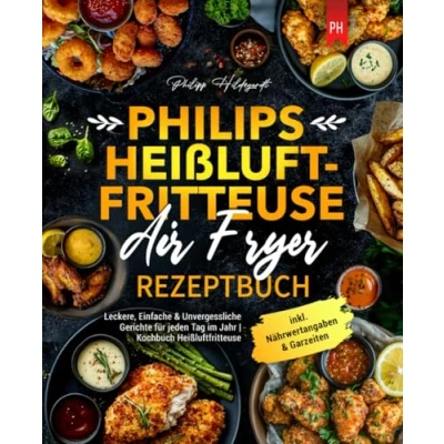 Abbildung von Philips Heißluftfritteuse Air Fryer Rezeptbuch: Leckere, Einfache &amp; Unvergessliche Gerichte für jeden Tag im Jahr Kochbuch inkl. Nährwertangaben Garzeiten