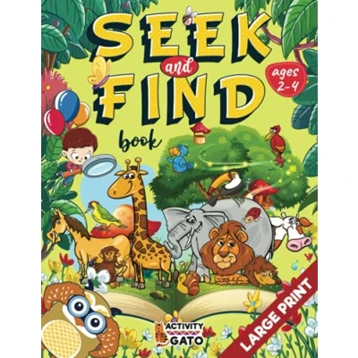 Abbildung von Seek and find Book 2 4: Look animals in the forest jungle farm for toddlers Activity Search books kids age 2, 3 4