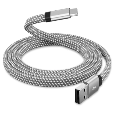Abbildung von Magtame USB C Kabel, 1M Magnetic A zu Coiled Ladekabel, Flach Typ schnelles Ladekabel Kompatibel mit Samsung für Gerät Pad, Blau