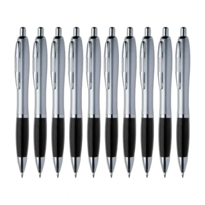 Abbildung von Werbeartikel Pro WPRO Kugelschreiber 10 Stück David in blaue Mine ergonomischer dicker Griff Neu Neutral Kulli ohne Gravur Druck Logo im 10er Set … (Farbenmix)