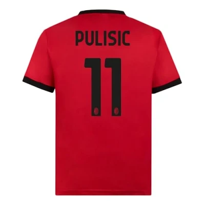 Abbildung von AC Milan Unisex Maglia Home Replica Stadio Fußballtrikot, offiziell, Saison 2023/24, Rafa Leão 22, Rot/Schwarz (Theo 19), M
