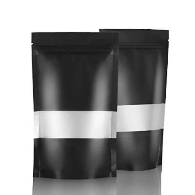 Abbildung von 100 Stück Mylar Beutel Matte Zip Wiederverschließbare Geruchsdicht Lebensmittel Aufbewahrungsbeutel, 10*15 cm, kleine Cali Packs, Ziplock tüten für Essen, Tee und Kaffee, Milchpulver Samen (100)
