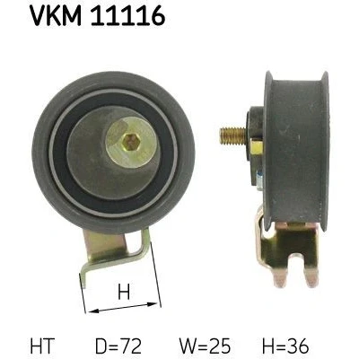 Abbildung von SKF VKM 11116 Spannrolle, Zahnriemen AUDI: A3 Hatchback, A4 B5 Avant, A6 C5 VOLKSWAGEN: Golf 4, Sharan I, SEAT: Leon I Hatchback