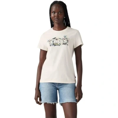 Abbildung von Levi&#039;s THE Perfect Tshirt print, Damen, Größe: Small, Egret
