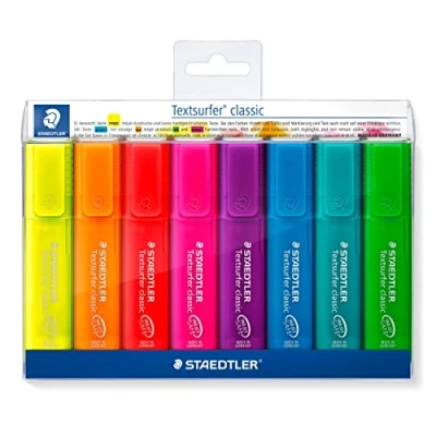 Abbildung von STAEDTLER 364 P WP8 Textsurfer classic rainbow colours Textmarker Promotion Etui 6 Stück + 2 Gratis, sortiert