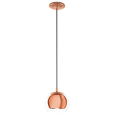 Abbildung von Eglo 94589 Hängeleuchte ROCAMAR kupferfarben, E27 max.1X40W H:110cm Ø19cm dimmbar