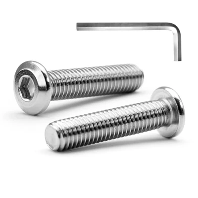 Abbildung von MINHER 20 Sätze M4 x 35mm Schrauben,Flachkopfschrauben, A2 V2A Edelstahl Flachkopf Innensechskantschrauben für Möbel(mit Innensechskantschlüssel)