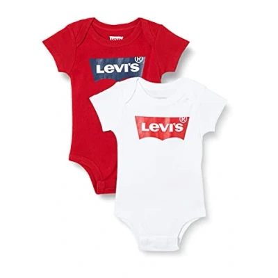 Abbildung von Levi&#039;s Kids Batwing 2pk bodysuit Unisex Baby Weiß 0 6 Monate