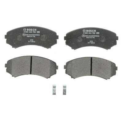 Abbildung von BOSCH 0 986 424 709 Bremsbelagsatz Low Metallic mit akustischer Verschleißwarnung MITSUBISHI: Grandis, PAJERO 4, 3