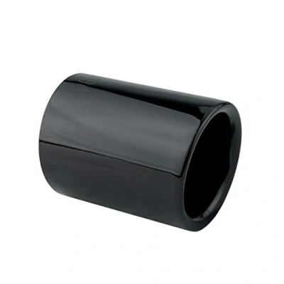 Abbildung von L&amp;P A305 1 Auspuffblende Edelstahl 76mm Schwarz poliert Black Chrom Plug&amp;Play Endrohrblenden Endrohrblende Auspuff Blende Endrohre Vergleichsnummern 1830 7622764 7622762 8648042 8648044