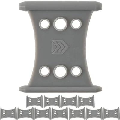 Abbildung von Markisenhaken für Kederschiene, 12 Pack, in Grau, aus Silikon, Kederleisten mit ∅ 5 6mm und 7 8mm, 65 x 60 mm Aufhänger, Haken Wohnwagen Vorzeltkeder, Kederhaken Camping Markise, RV Keder Hänger