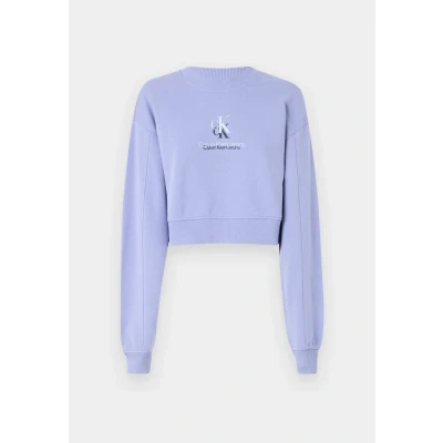 Abbildung von Calvin Klein Jeans Shadow Graphic Crewneck Sweatshirt, Damen, Größe: Small, Persian violet