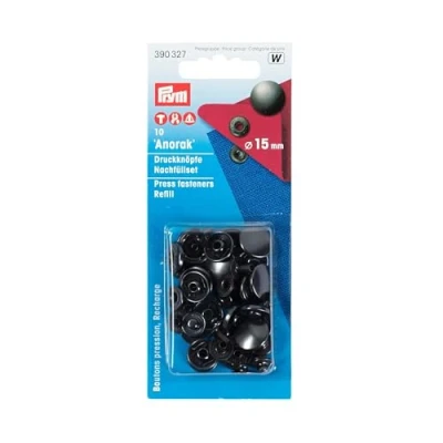 Abbildung von Prym 100263 390327 Nähfrei Nachfüllp. für 390302 Druckknopf Anorak Messing 15 mm brüniert