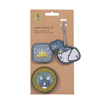 Abbildung von LÄSSIG Anhänger und Patches Set (3 Stk.) mit Druckknopf/School Jurassic