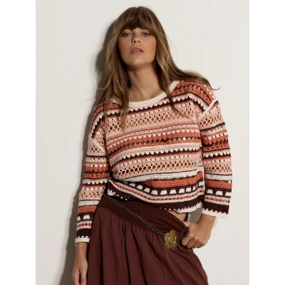 Abbildung von Apricot Strickpullover, Damen, Größe: Large, Orange
